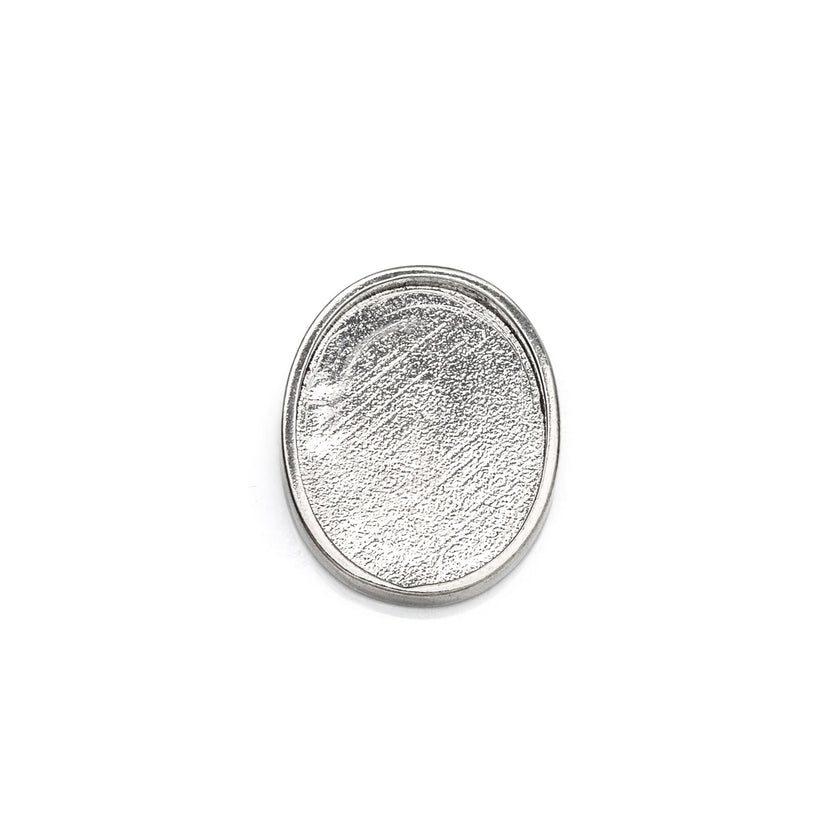 Oval Multi-Purpose Jeweler Setting Pendant with Oval Bezel Mounting in Sterling Silver - Various Sizes