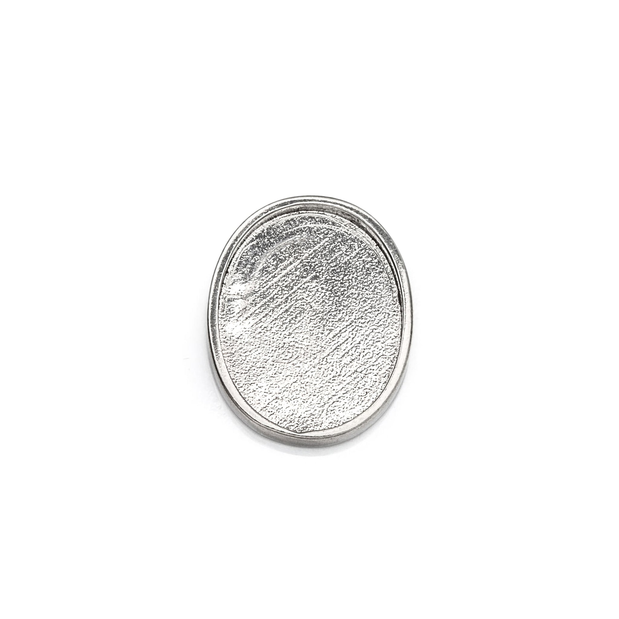 Oval Multi-Purpose Jeweler Setting Pendant with Oval Bezel Mounting in Sterling Silver - Various Sizes