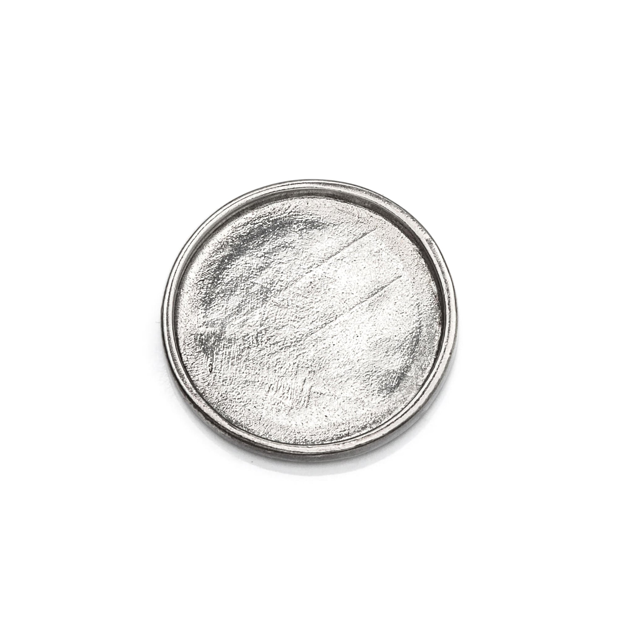 Round Multi-Purpose Jeweler Setting Pendant with Round Bezel Mounting in Sterling Silver - Various Sizes