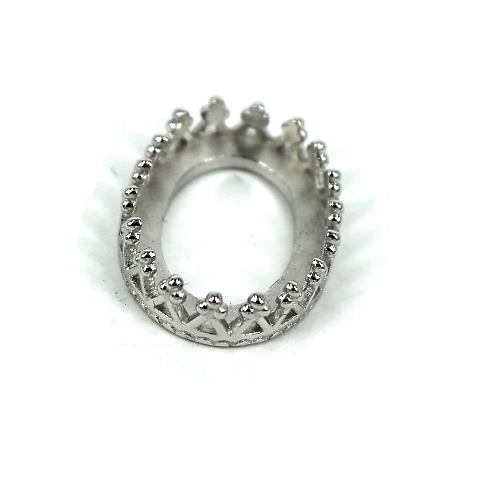 Dolly Multi-Purpose Jeweler Setting Pendant with Oval Bezel Mounting in Sterling Silver Various Sizes