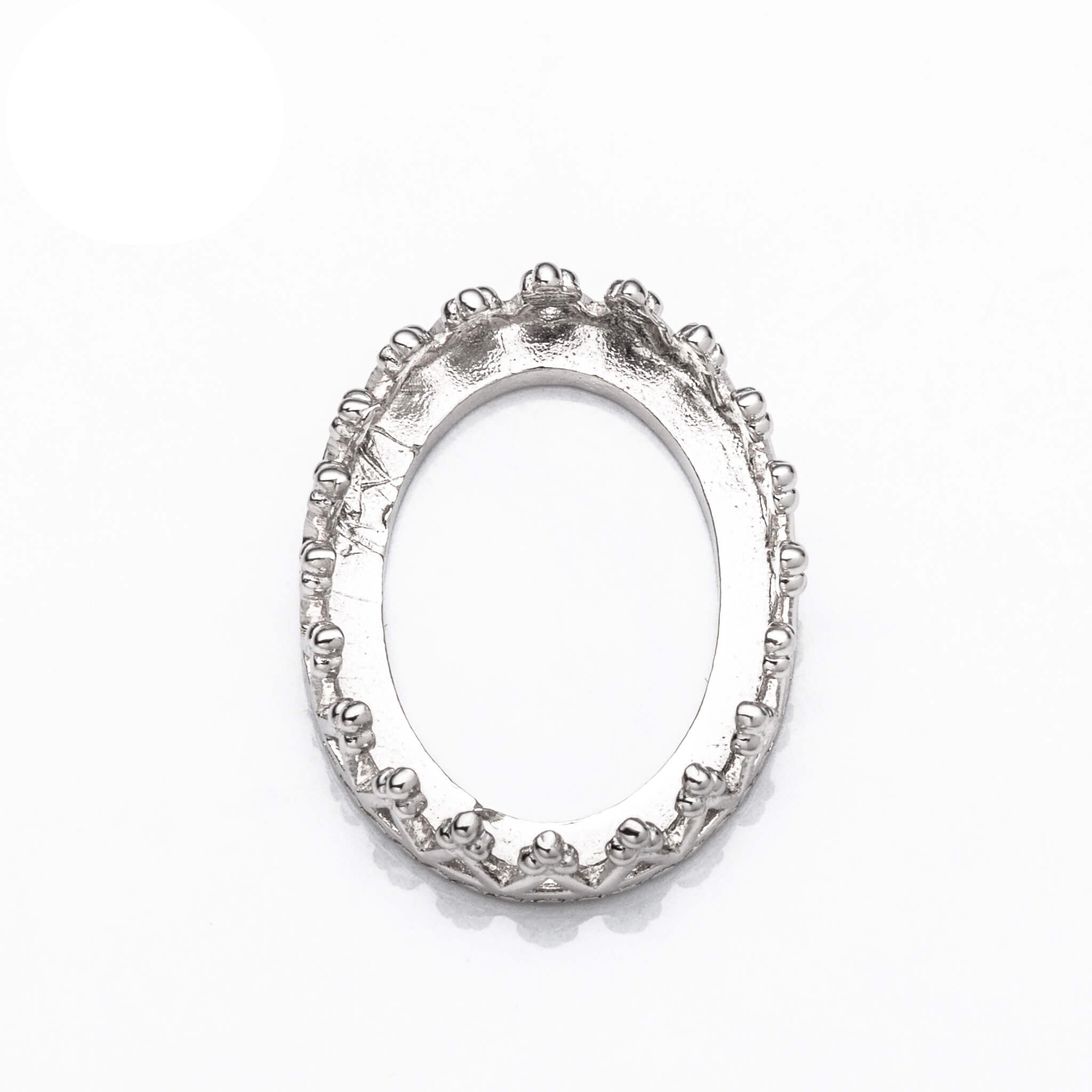 Dolly Multi-Purpose Jeweler Setting Pendant with Oval Bezel Mounting in Sterling Silver Various Sizes