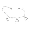 Bracelet in Sterling Silver with 3x 12mm Triangle Dangle Settings