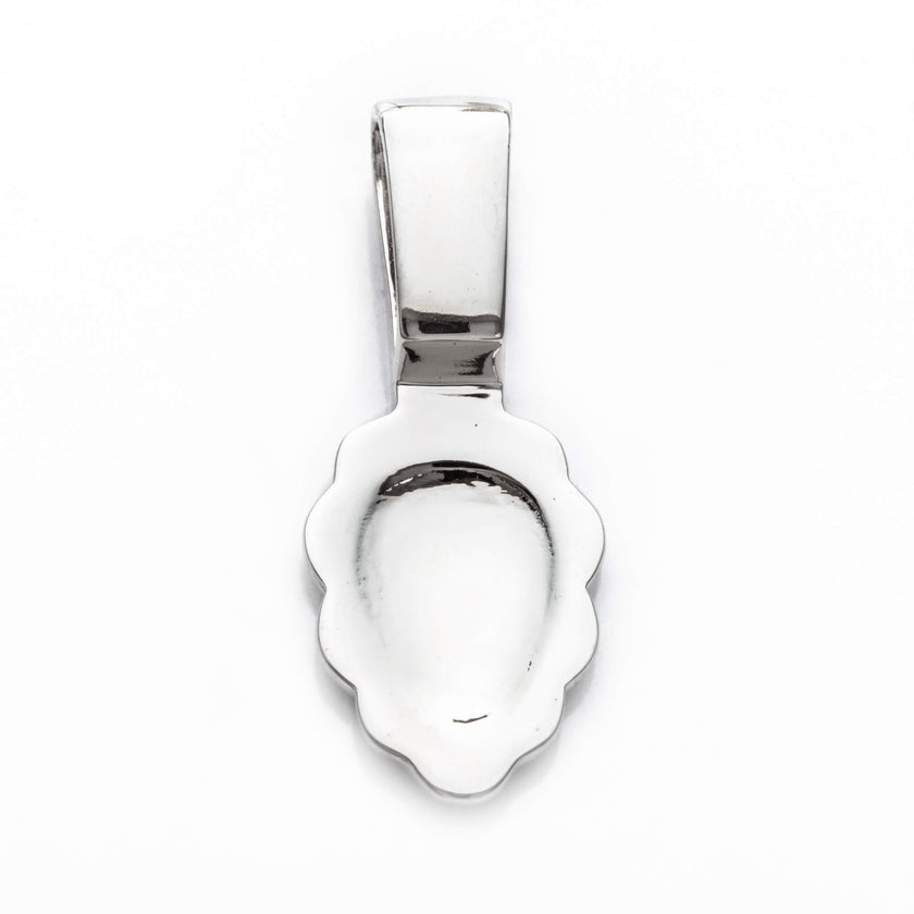 Scalloped Leaf Glue-on Bails in Sterling Silver - Various Sizes