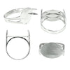 Split Shank Platform Ring in sterling silver for 11x16mm and 13x18mm cabochons