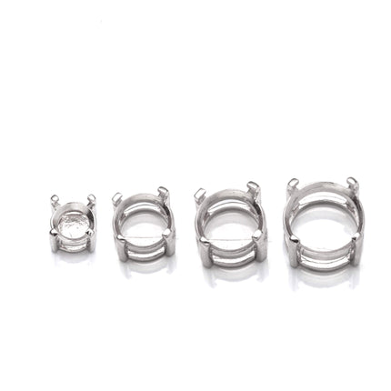 Round Basket Multi-Purpose Jeweller Setting Pendant with Round Basket Mounting in Sterling Silver