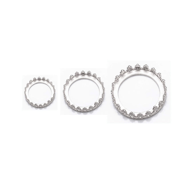 Dolly Multi-Purpose Jeweller Setting Pendant with Round Bezel Mounting in Sterling Silver