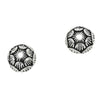 Round Artichoke Patterned Bead Cap in Sterling Silver 11mm