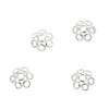 Ring Flower Bead Cap in Sterling Silver 7mm