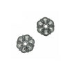 Domed Flower Bead Cap in Sterling Silver 12mm