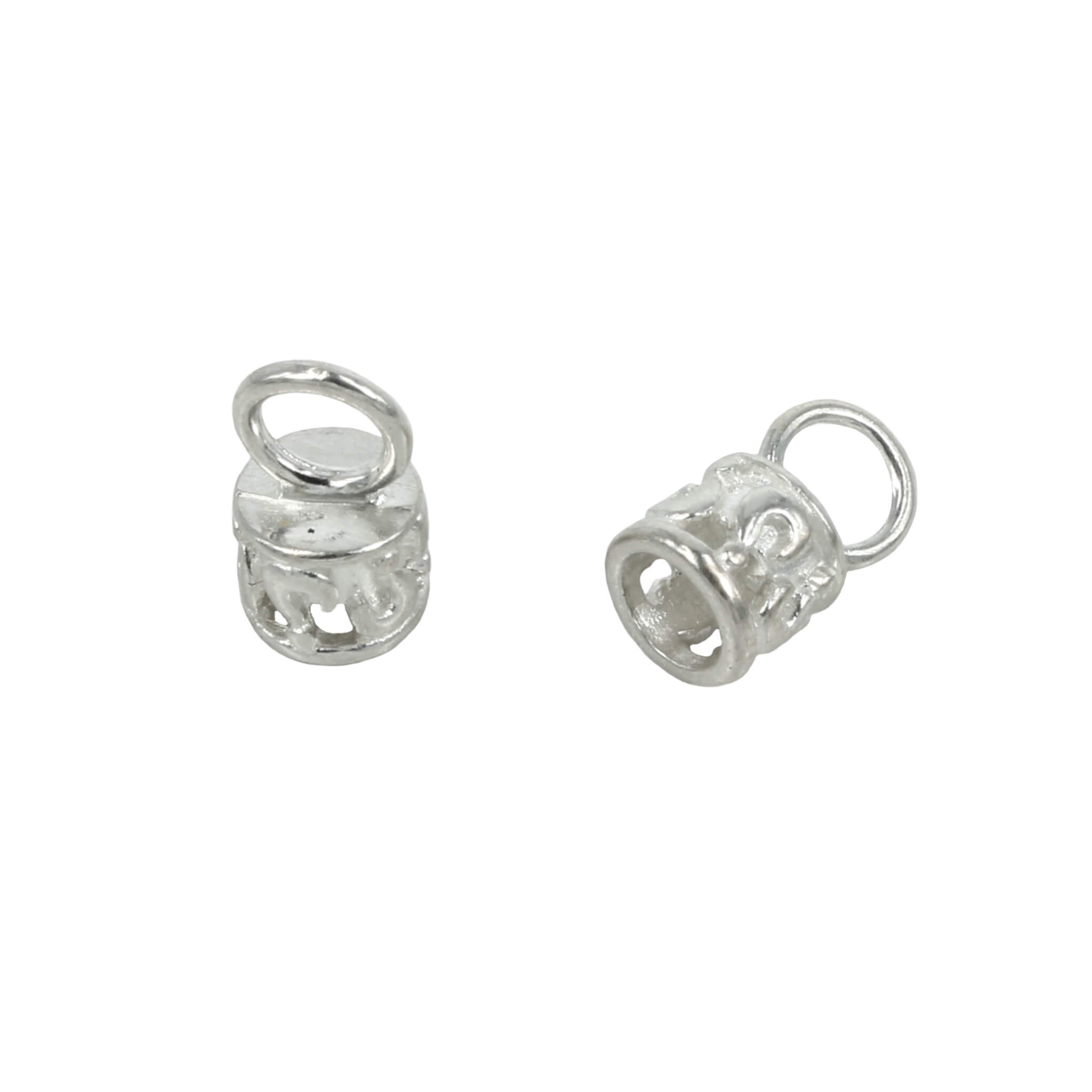 End Cap with Loop in Sterling Silver 3.7mm