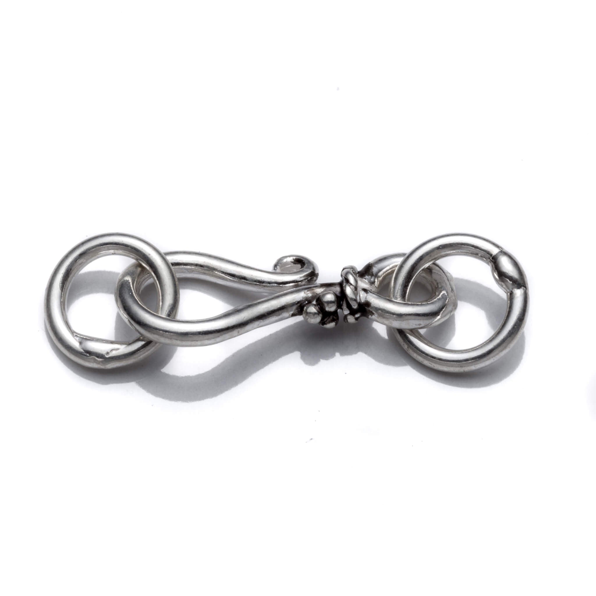 Fish-Hook Clasp Sterling Silver 6.1x23.4mm 17 Gauge