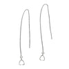 Ear Posts Threaders with Chain and Pinch Bail in Sterling Silver 4