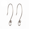 Ear Wires with Inner Ball Loop in Sterling Silver 49.7mm 22 Gauge