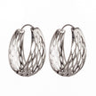 Hoop Earrings in Sterling Silver 32x13mm