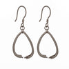 Ear Wires with Pinch Bail in Sterling Silver 38.9x14.6x0.8mm