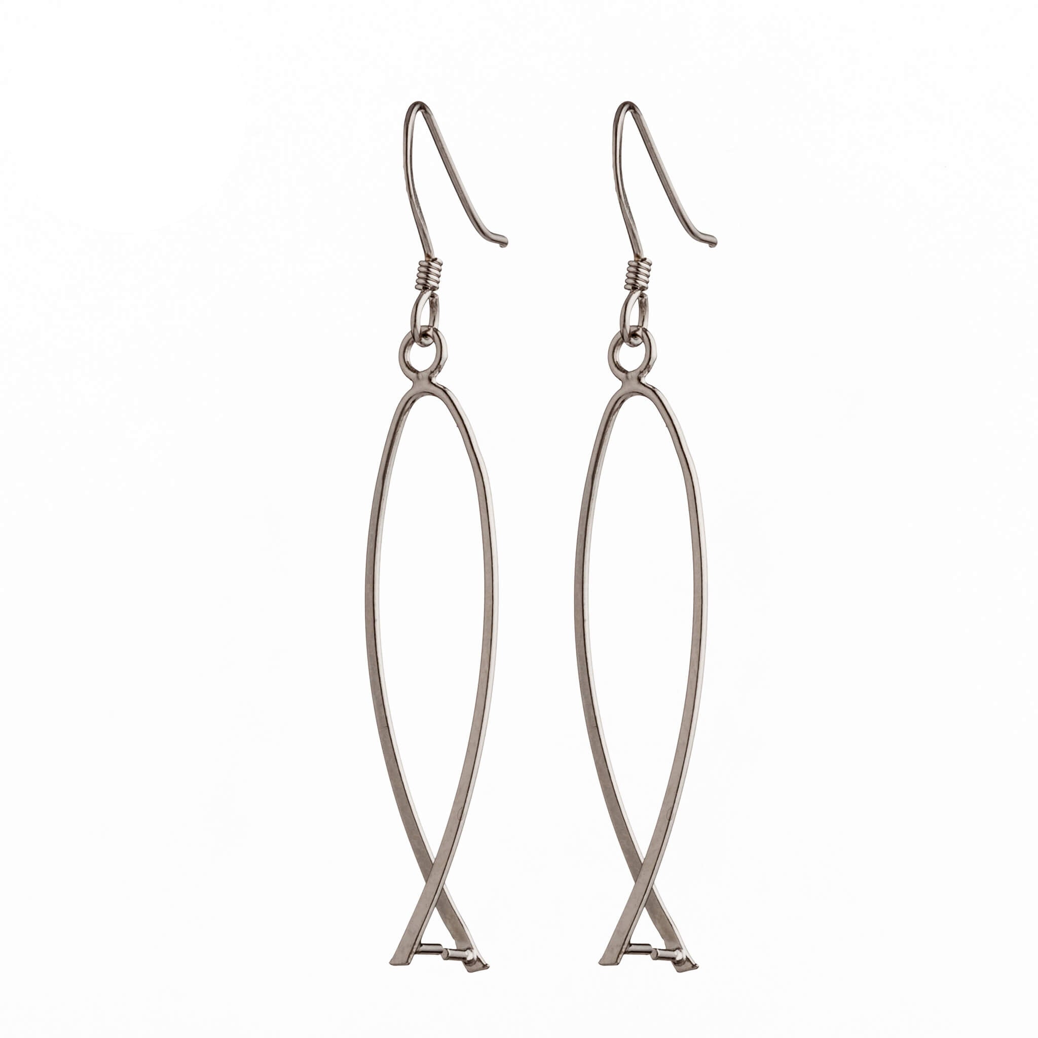 Ear Wires with Earring Component and Pinch Bail in Sterling Silver