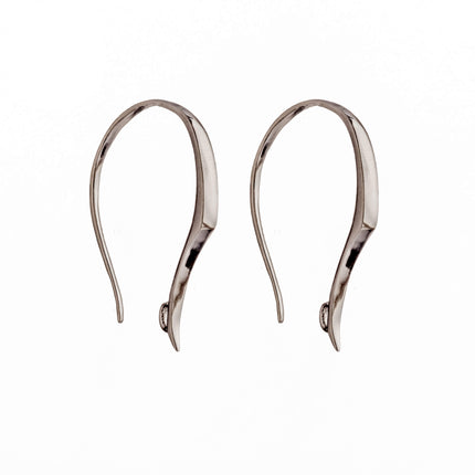 Ear Wires with Inner Loop in Sterling Silver 27.1x23.9mm