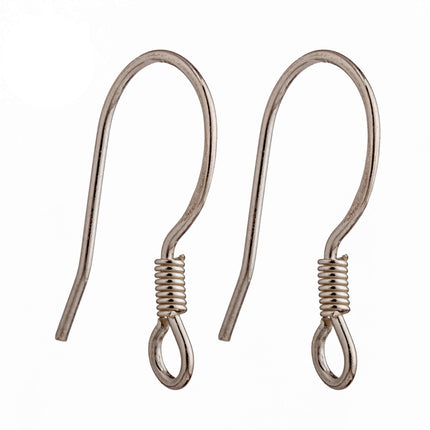 Ear Wires with Loop in Sterling Silver 13.3x13.5mm 22 Gauge