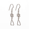 Ear Wires with Earring Component and Pinch Bail in Sterling Silver
