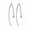 Ear Wires with Inner Loop in Sterling Silver 35.3x14.5mm