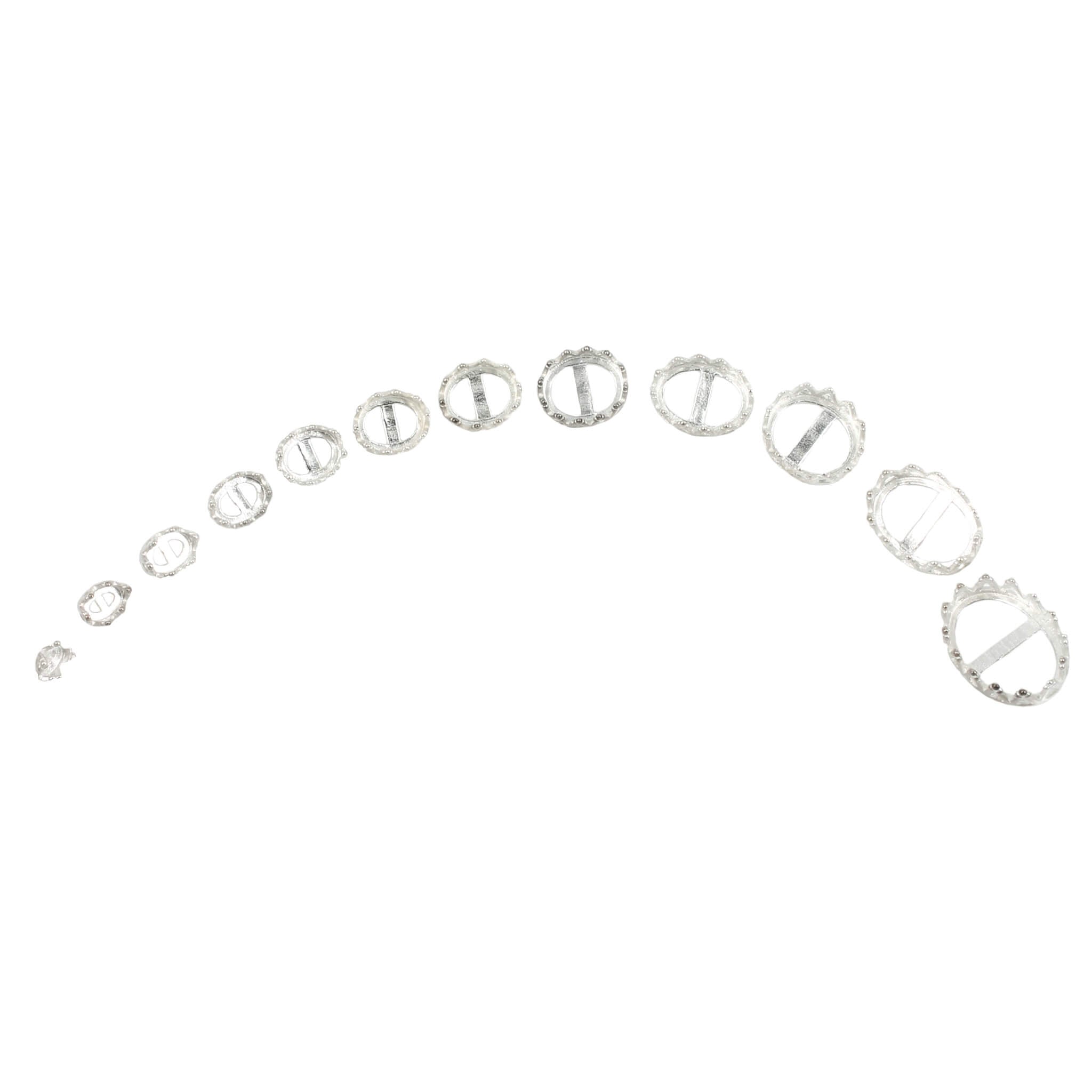 Jeweller Ring Peg Setting Gallery Style Oval Bezel