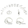 Jeweller Ring Peg Setting Star Tab Style Oval Bezel