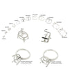 Jeweller Ring Peg Setting Basket Style Four-Prong Oval