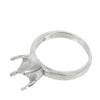 Jeweller Ring Peg Setting Crown Style Four-Prong Round