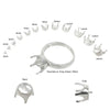 Jeweller Ring Peg Setting Crown Style Four-Prong Round
