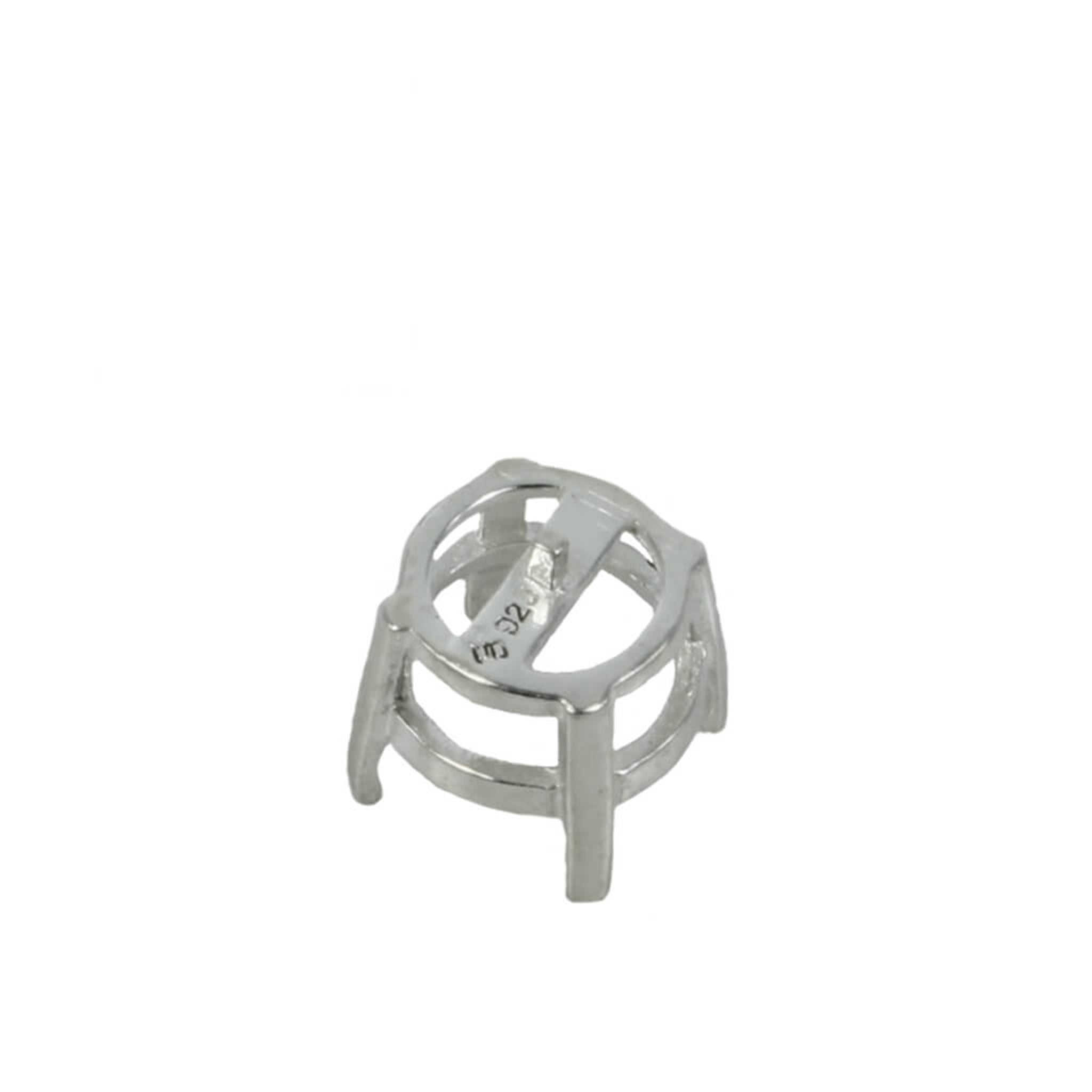 Jeweller Ring Peg Setting Basket Style Four-Prong Round
