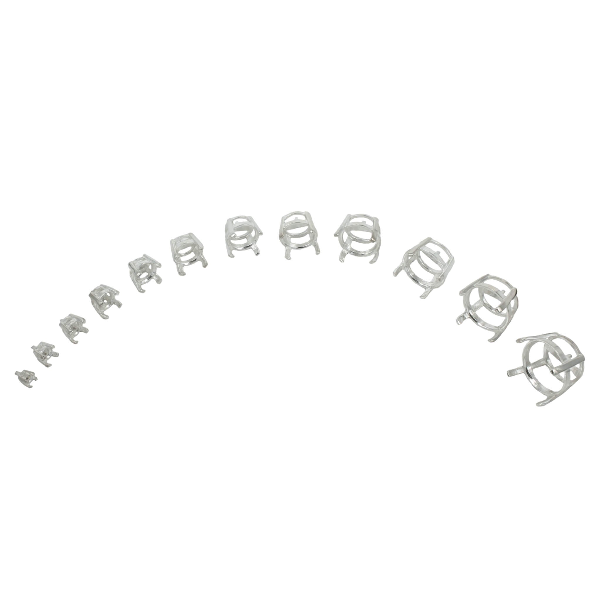 Jeweller Ring Peg Setting Basket Style Four-Prong Round