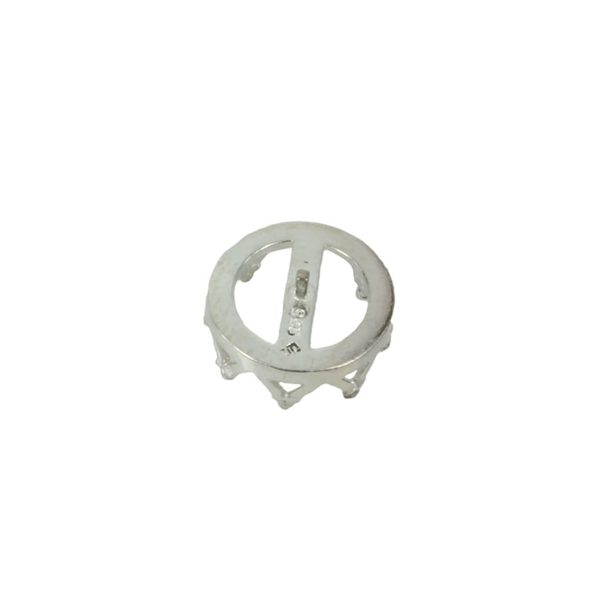 Jeweller Ring Peg Setting Gallery Style Round Bezel