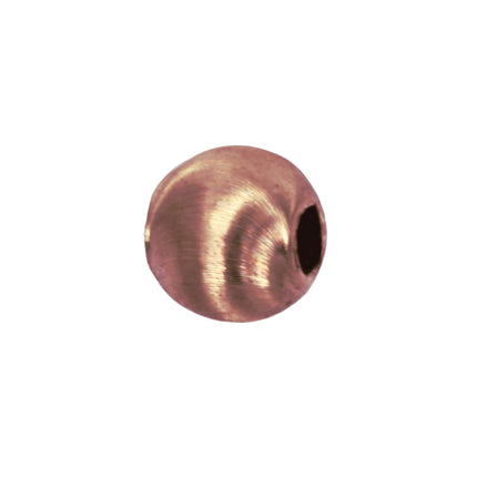18Kt Gold 4mm Bead with Laser-Etched Patterned Surface