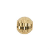 18Kt Gold 6mm Bead with Laser-Etched Patterned Surface