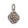 Flower Charm in Antique Sterling Silver 19.1x12x5.6mm