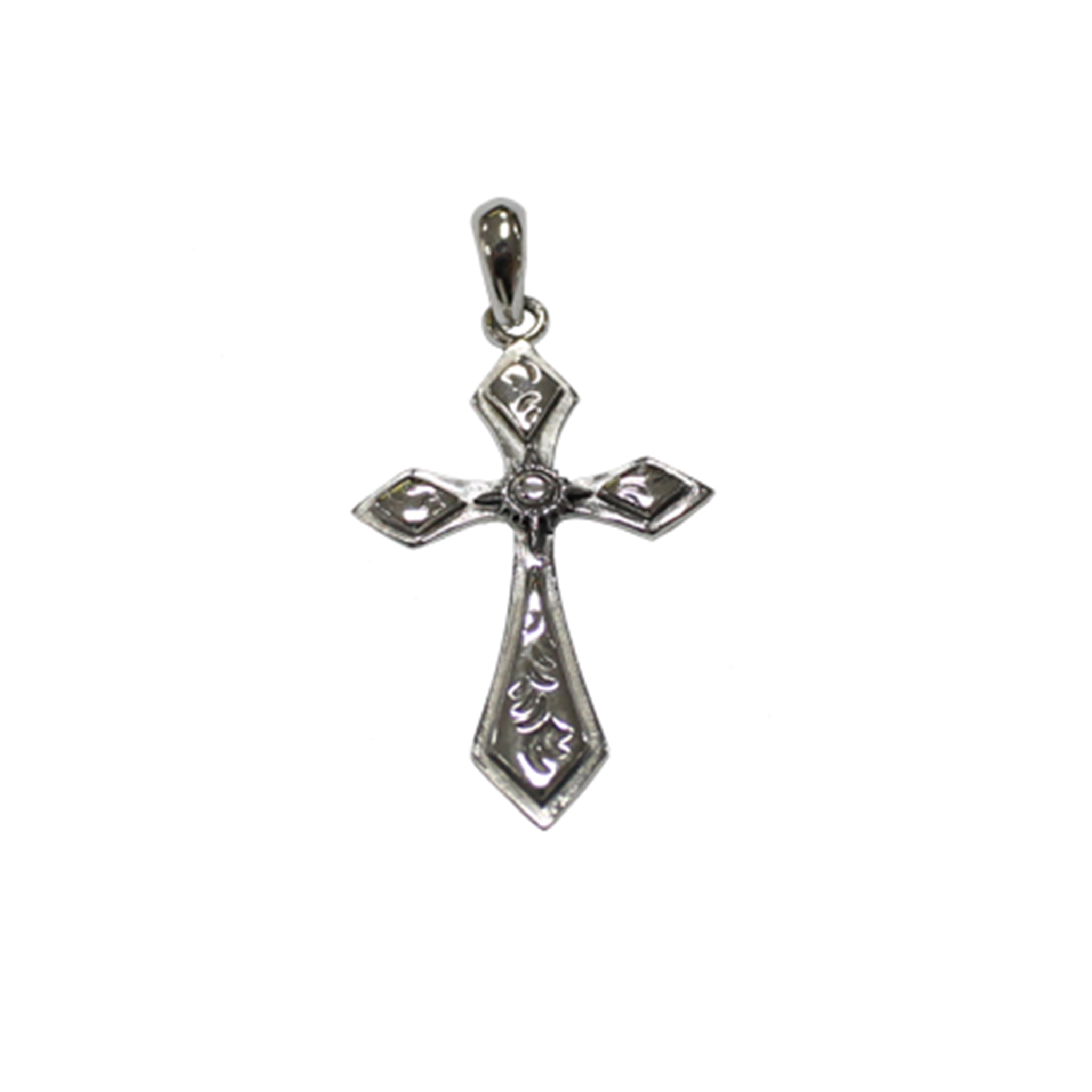 Cross Charm in Sterling Silver 43.1x21.7x2.74mm