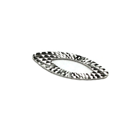 Oval Charm in Sterling Silver 23x9.4x0.7mm