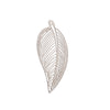 Leaf Charm in Sterling Silver 47.7x24.9x0.2mm