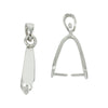 Tall Chevron Pinch Bail in Sterling Silver 3.8x21mm
