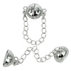 Round Magnetic Clasp with Safety Chain in Sterling Silver 10x7mm