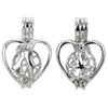 Kissing Couple Cage Pendant with Incorporated Bail in Sterling Silver 8mm
