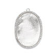 Granular Pendant with Oval Bezel Mounting in Sterling Silver 22x33mm