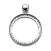Round Pendant with Round Bezel Mounting and Bail in Sterling Silver 23mm