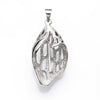 Strawberry Pendant with Peg Bezel Mounting and Bail in Sterling Silver 7mm