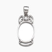 Figure 8 Pendant with Oval Mounting and Bail in Sterling Silver 6x8mm