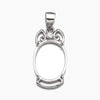 Figure 8 Pendant with Oval Mounting and Bail in Sterling Silver 6x8mm