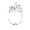 Apple Pendant with Apple Shape Mounting in Sterling Silver 19x20mm