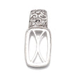 Rectangular Pendant with Rectangular Mounting in Sterling Silver 8x15mm