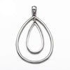 Pear Pendant with Pear Shape Bezel Mounting and Bail in Sterling Silver for 11x22mm Stones