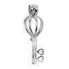 Key Cage Pendant with Incorporated Bail in Sterling Silver 10mm